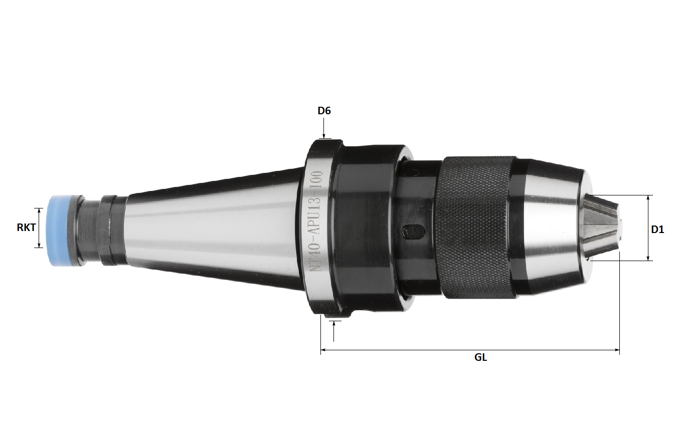 DIN2080 40 1-13mm Keyless Drill Chuck (Standard Accuracy)